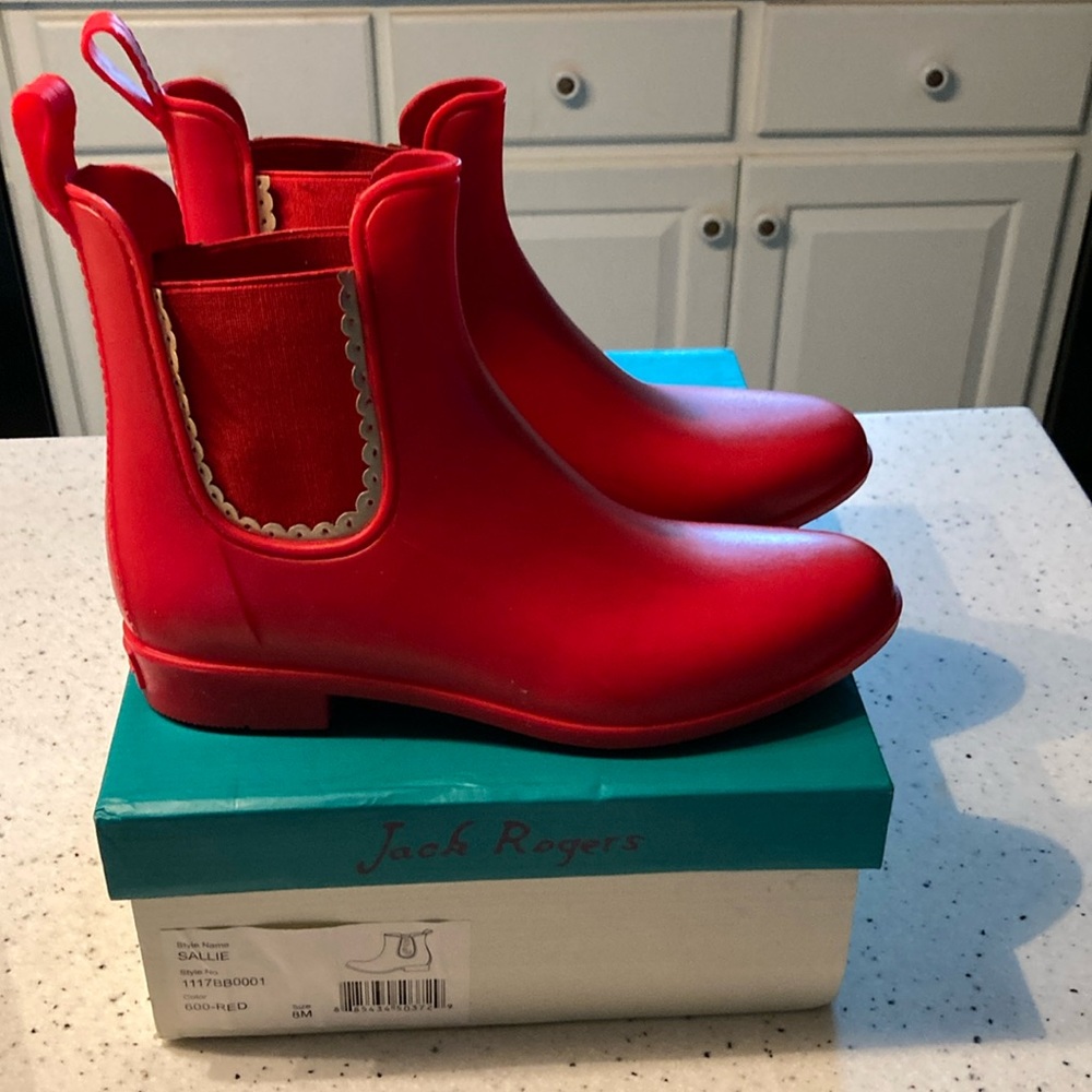 Jack Rogers Red Sallie rain boots